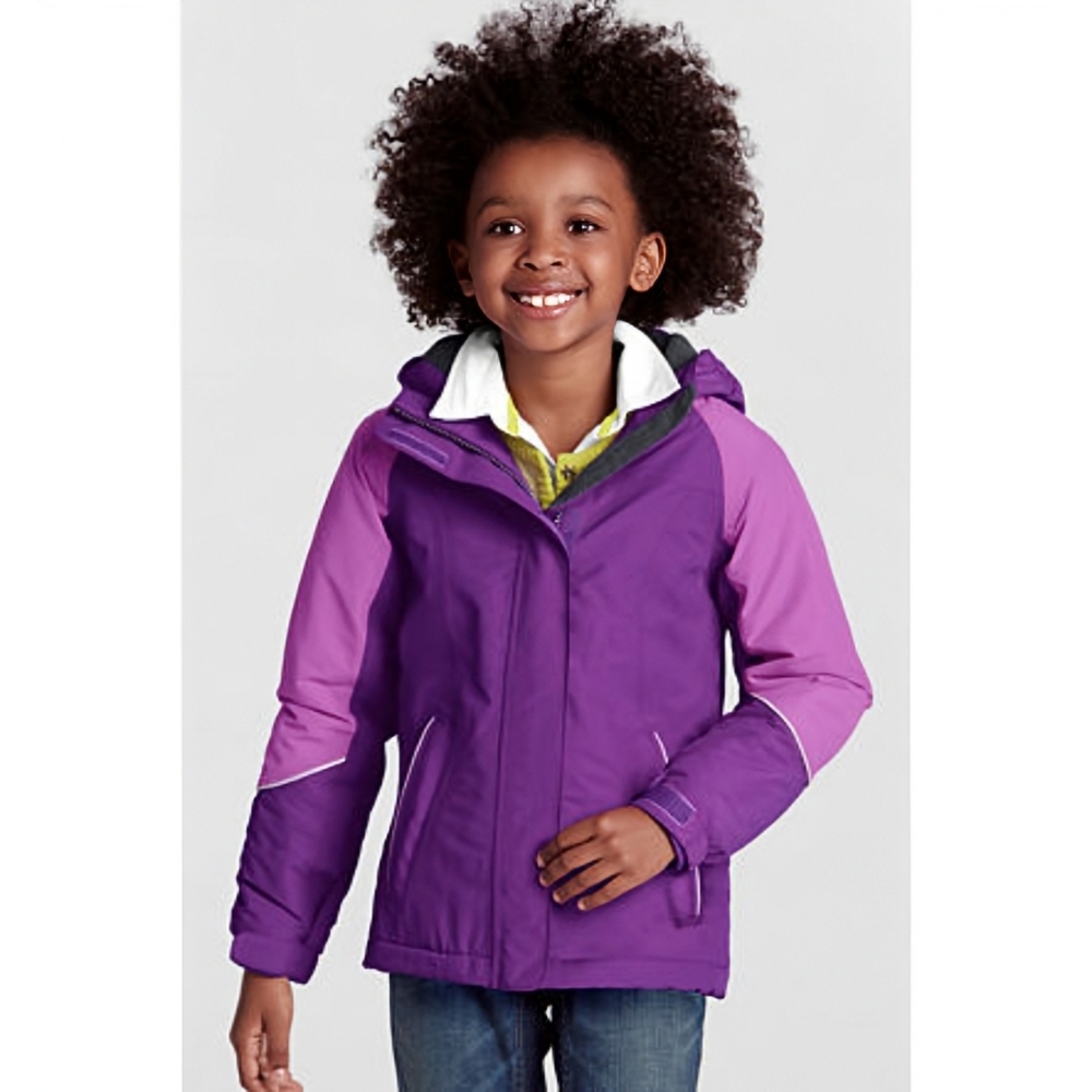 Lands' End Squall Coat Jacket - Size 16 Girls XL - Purple Pink - Waterproof